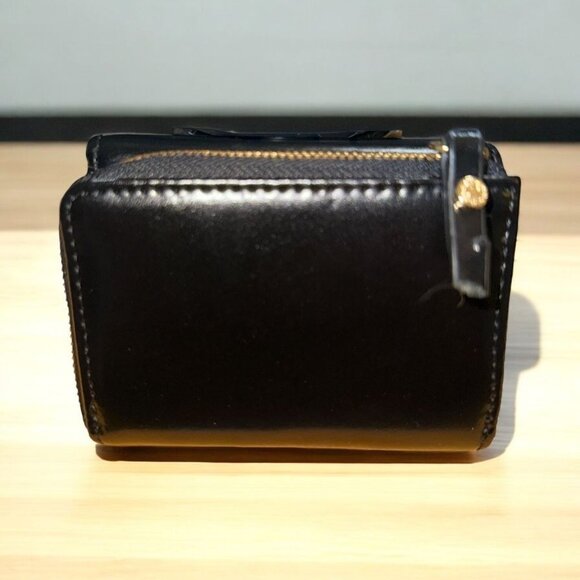 Gianni Chiarini Wallet Black Polished Leather Tri-fold LUSH Wallet Made in Italy - Picture 2 of 7
